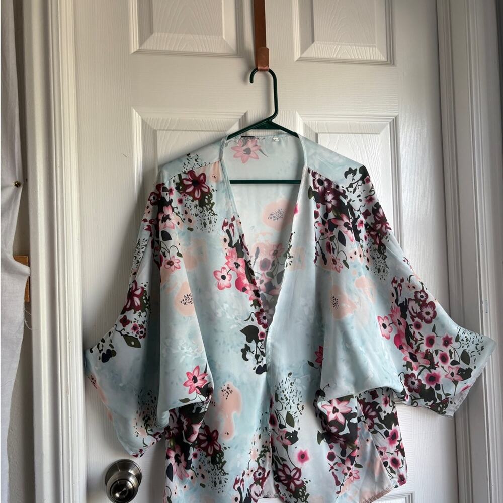 Floral Kimono Swim Coverup